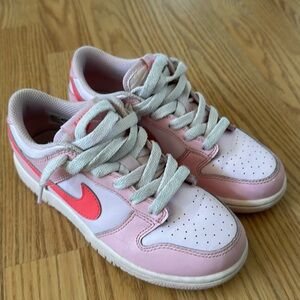 Nike Dunks, Barbie pinks.